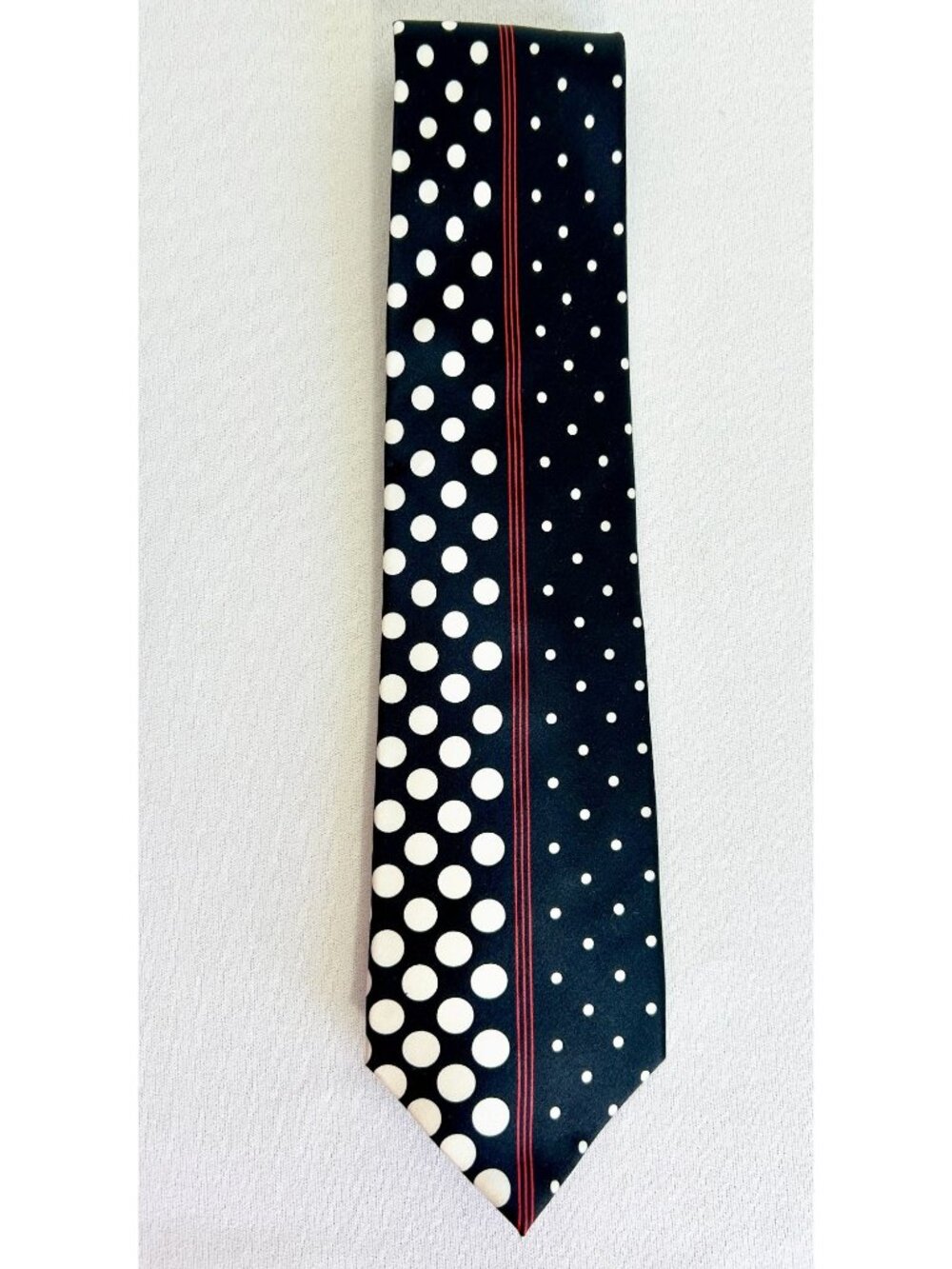 Vitaliano Pancaldi for Barcelino Italy Vintage Silk Polka Dot Tie